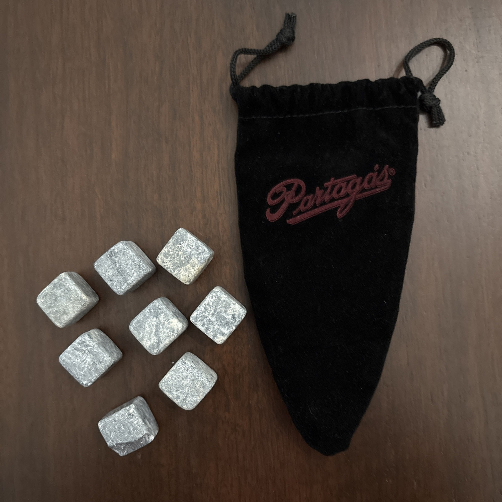 Partagas 1845 Whiskey Stones, Set of 4 Stones and Bag. Whiskey, Bourbon - NEW