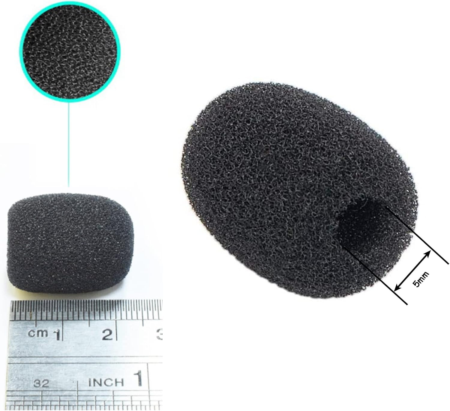 3pcs Lavalier Microphone Metal Tie Clips with 3pcs Lapel Mic Windscree...