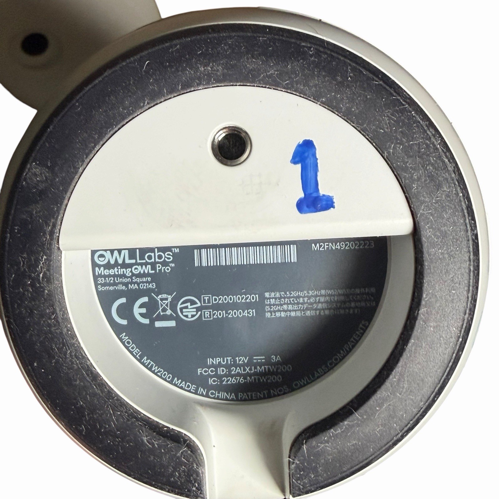 Owl Labs Meeting Owl Pro 360 Smart Conferencing Camera MTW200-1000 + WB Camera