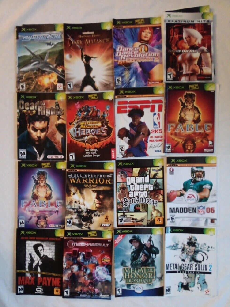 XBOX Replacement Cover Art ONLY