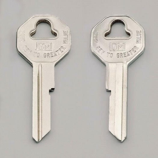 2 1953 thru 1966 Chevrolet Corvette Ignition GM Key Blanks Octagon