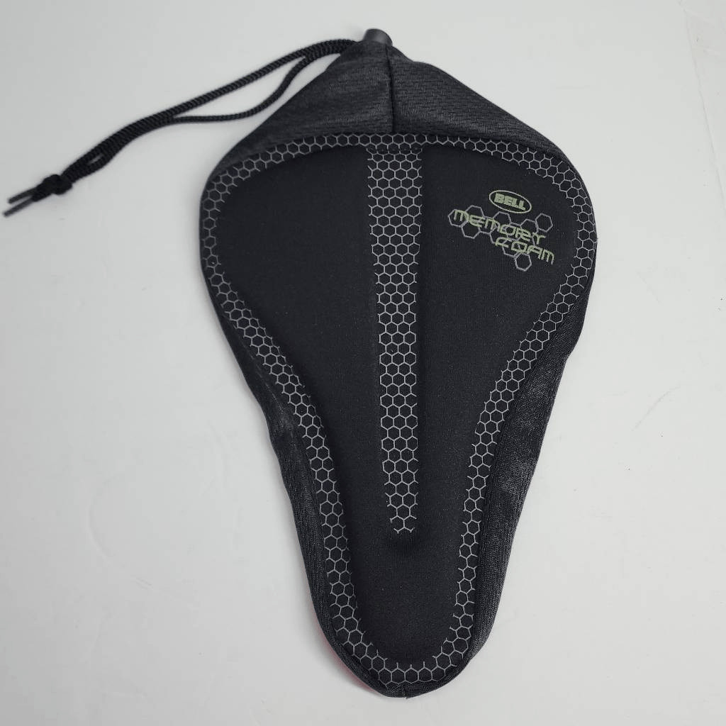Bell Memory Foam Seat Cover Adjustable Strap Black Honeycomb Accent Soft Padded