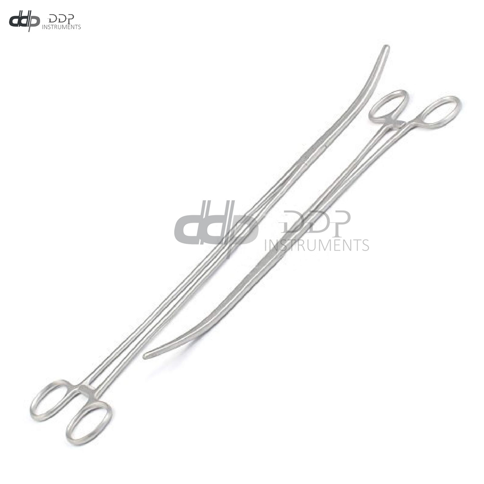 New 2pc Set 10" + 14" Curved Hemostat Forceps Locking Clamps Stainless Steel