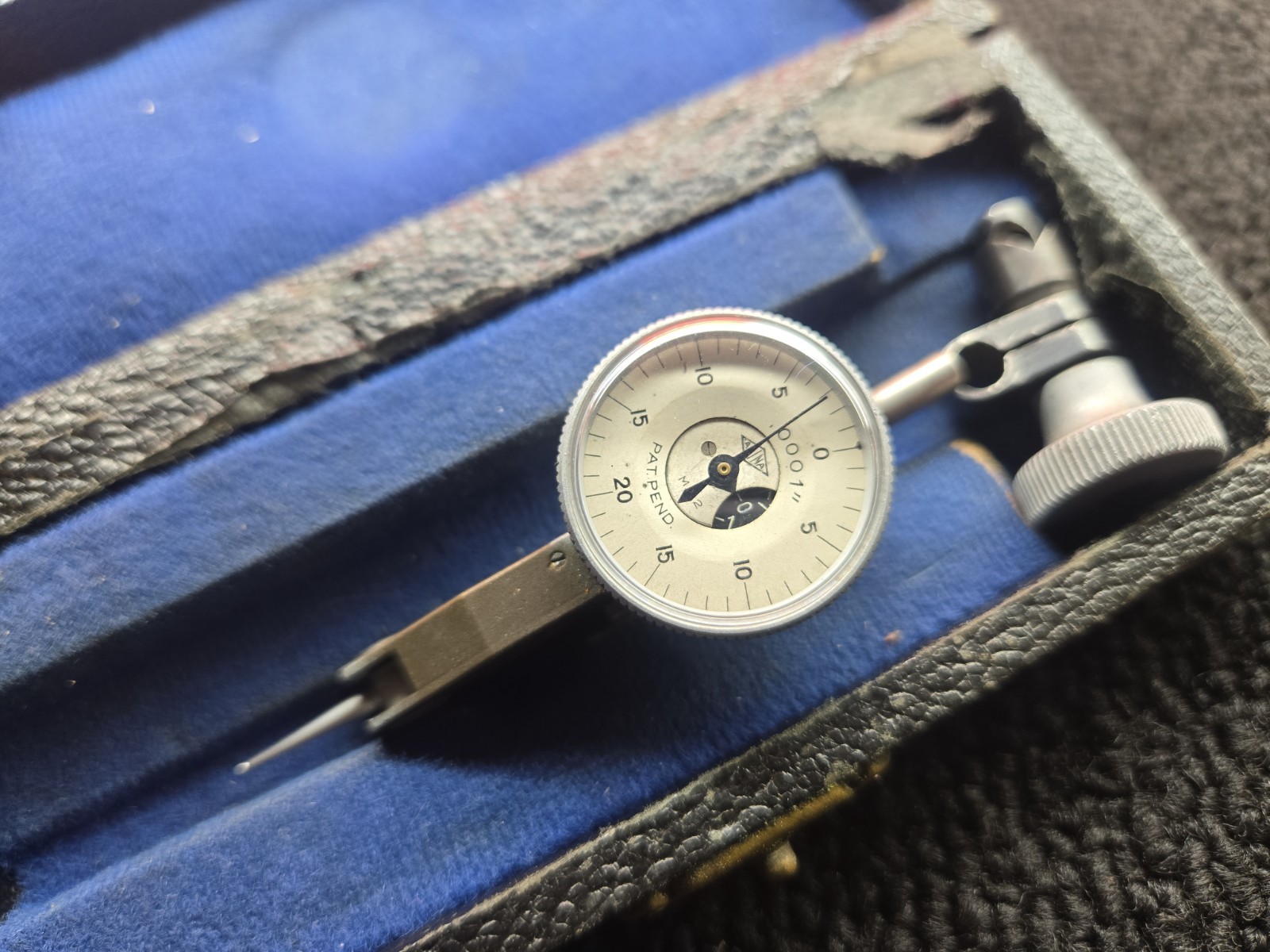 Vintage Alina  .0001 Test Indicator with Storage Case And Snug