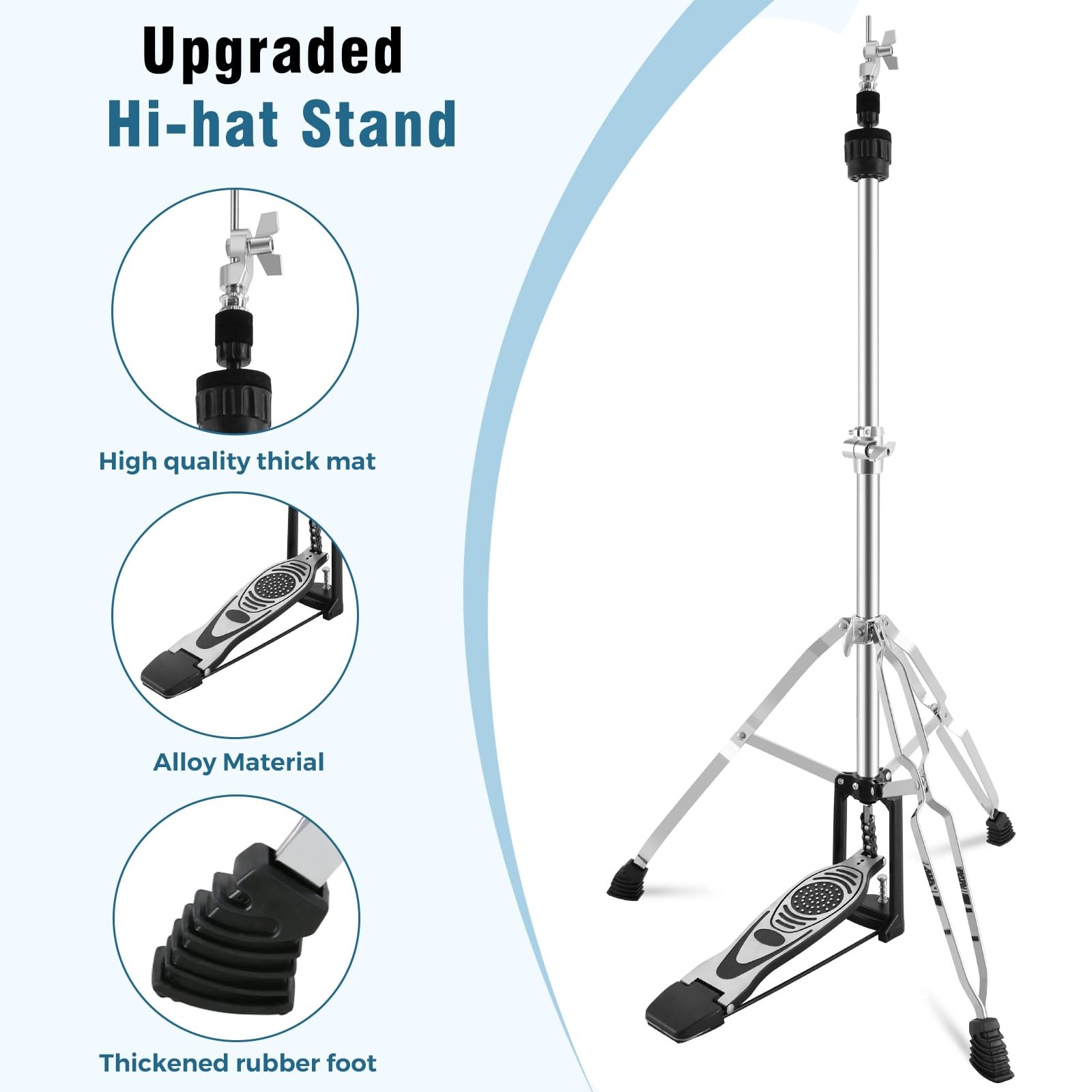 EASTROCK Hi-Hat Stand Silver Black