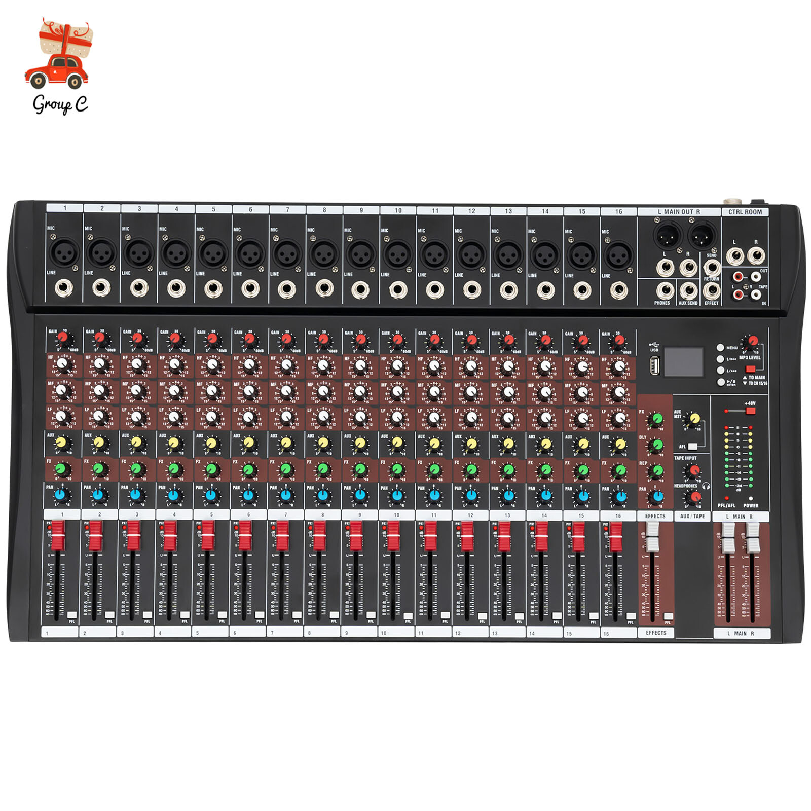 16 Channel Professional Mixer Power Mixing  16 DSP USB NEW