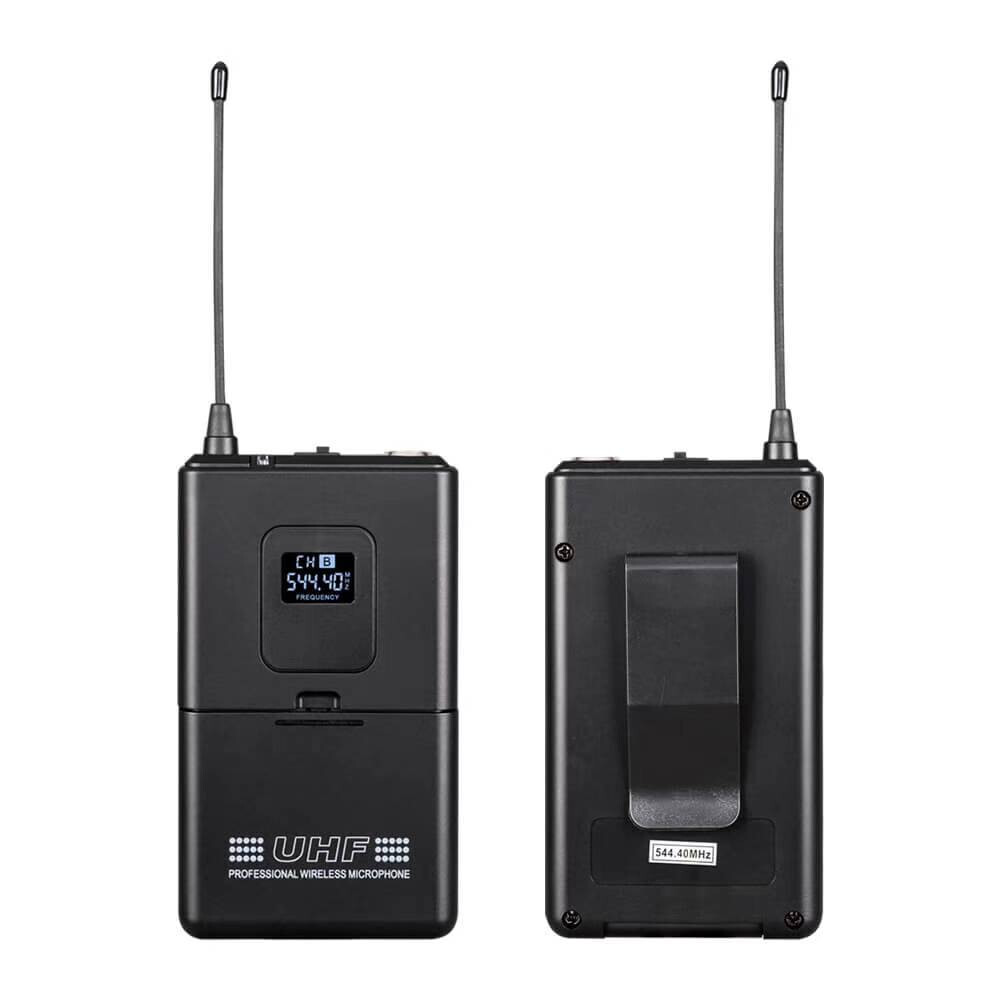 Wireless Microphone System UHF Profession 6 Channel Lavalier 6 Bodypacks Headset