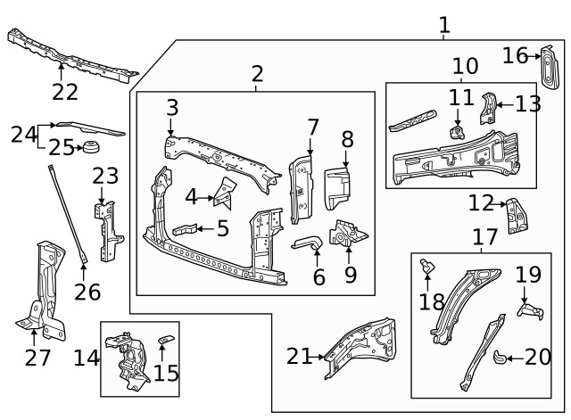 Genuine GM Outer Support Bracket 84267777