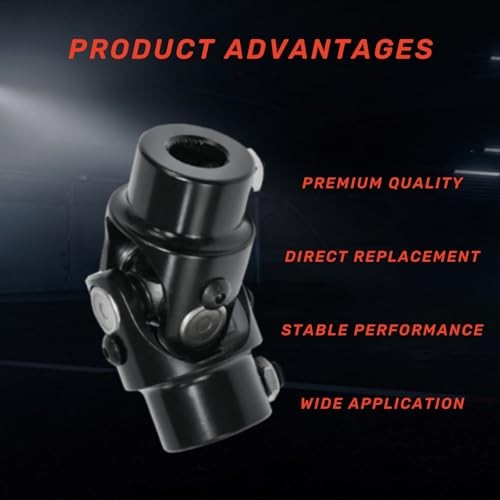5/8"- 36 Spline x 3/4" DD Black Steering Universal Joint U Joint Single