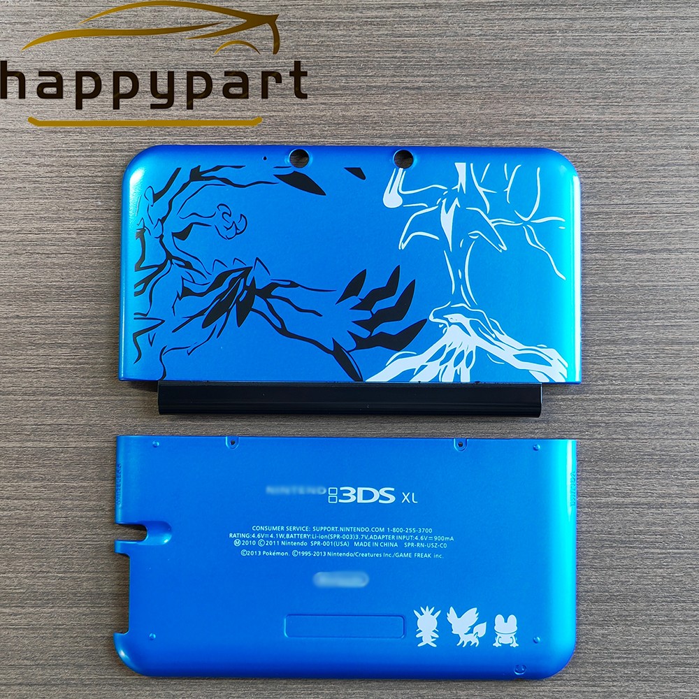 for 2015 Nintendo 3DS XL Shell Top Bottom Pokemon Blue Replacement Housing Cover