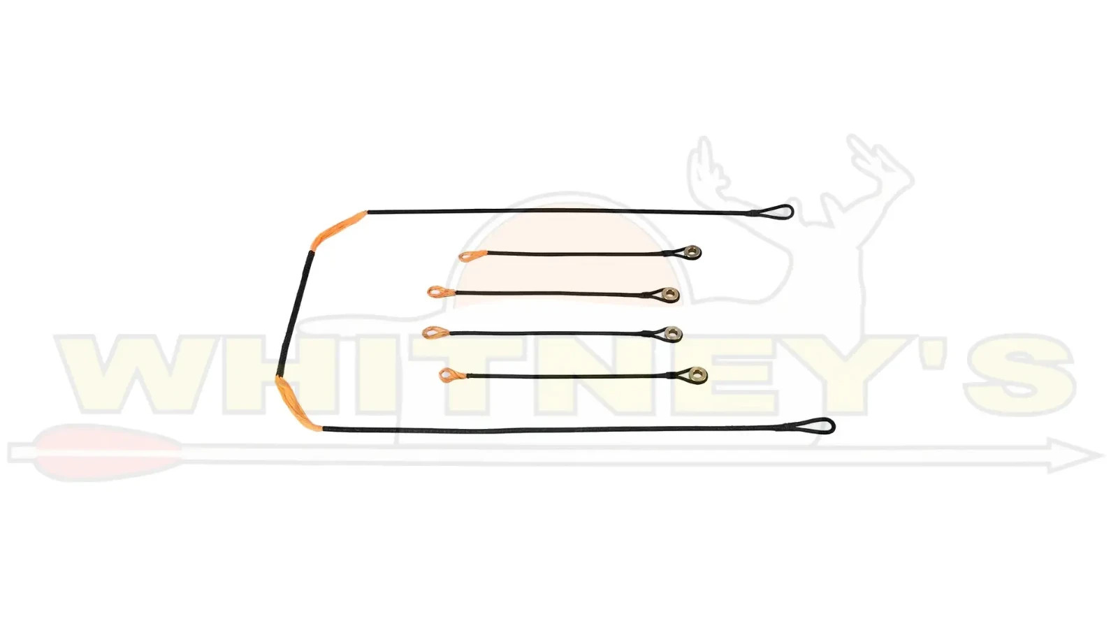 Gas Bowstrings - Ravin R29 Strings - Flo Orange/Black - Complete Set