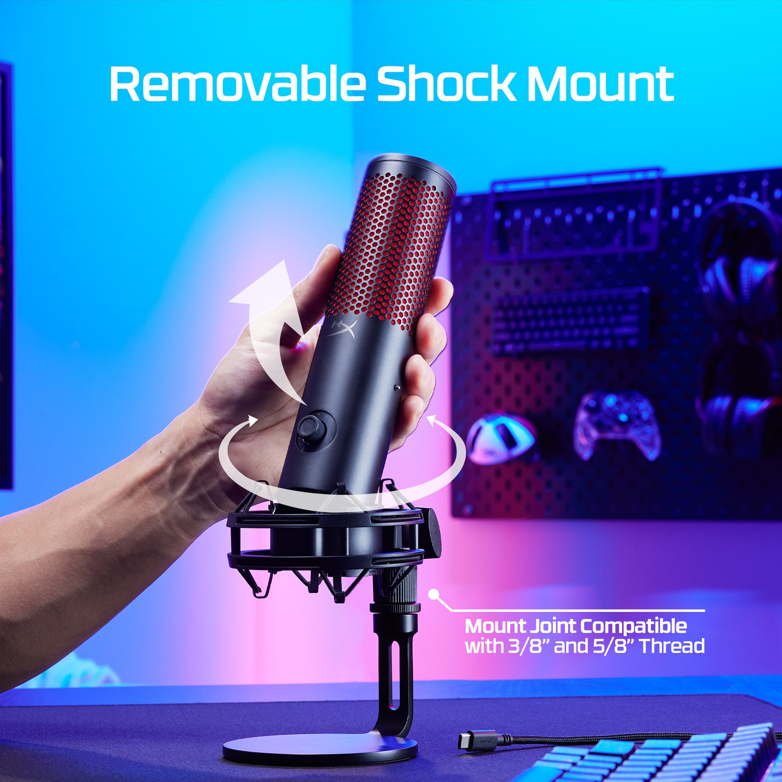 HyperX QuadCast 2 - USB Microphone (Black)