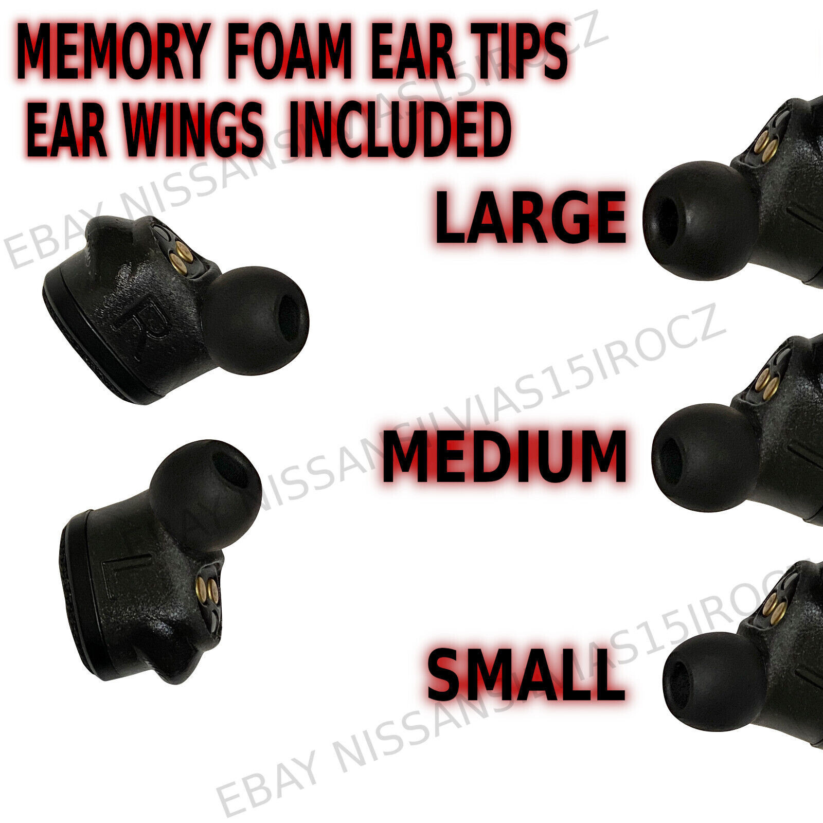 Replacement Black Left Headphone For Jaybird Vista 2 True Wireless +FOAM TIPS