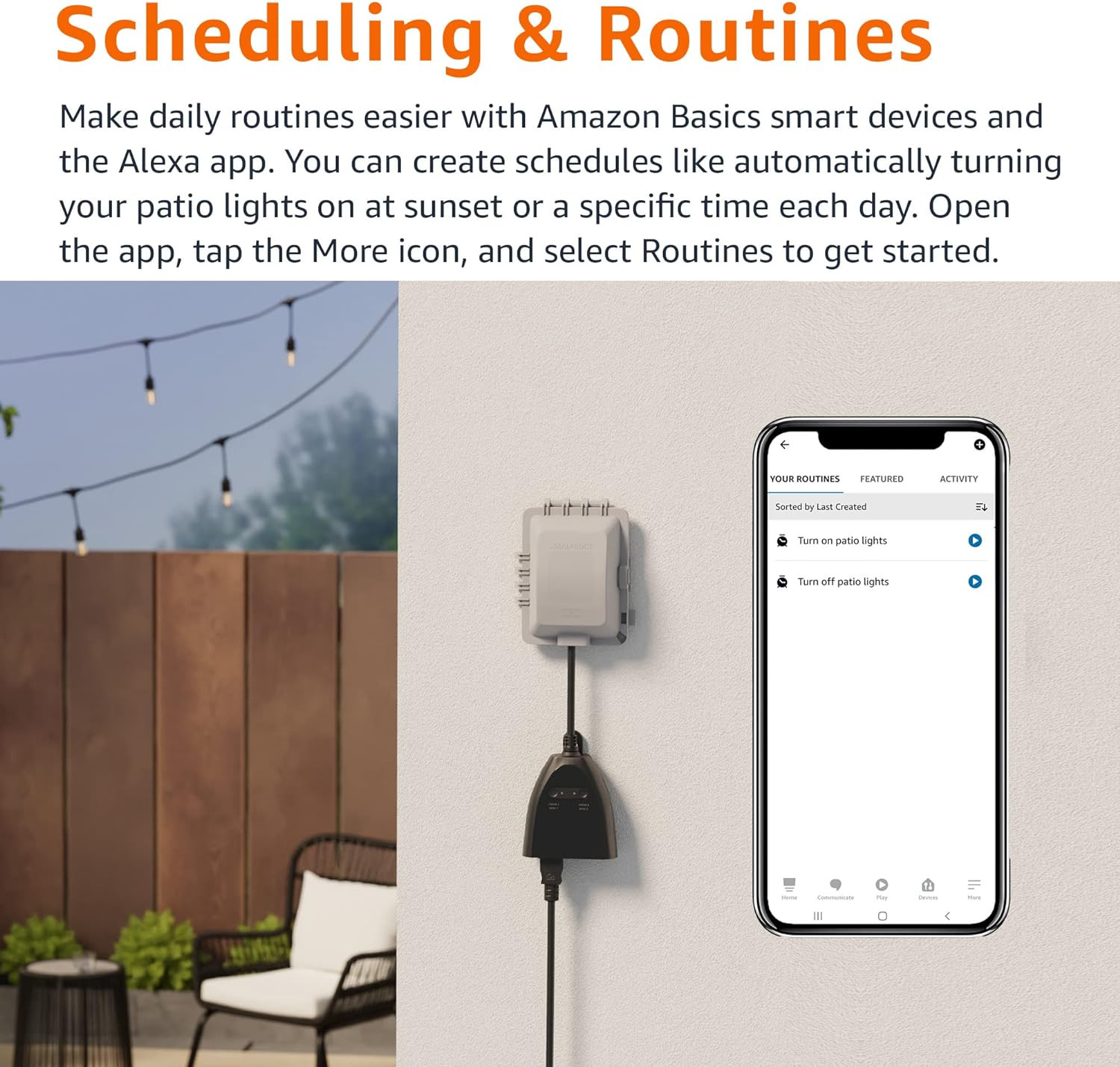 Outdoor Smart Plug with 2 Individually Controlled Outlets, Works with Alexa Only