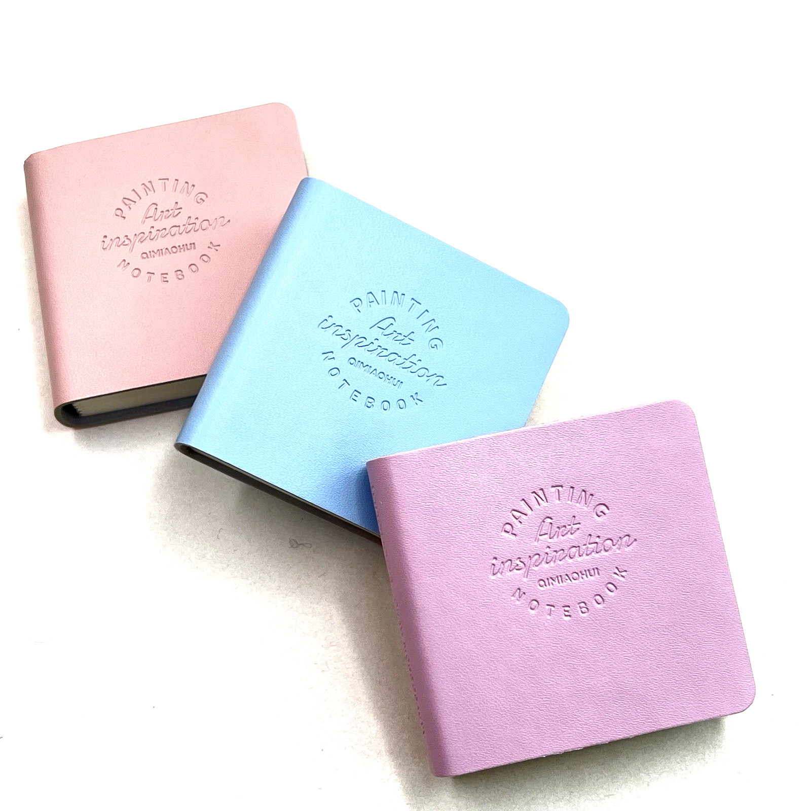 3 Mini Sketchbooks Pastel Notebooks Junk Journal Collage