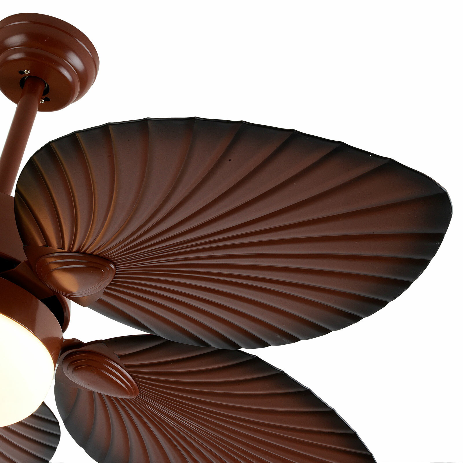 42" Tropical Palm Leaf Shape Ceiling Fan Light with Remote Control 3Color Change