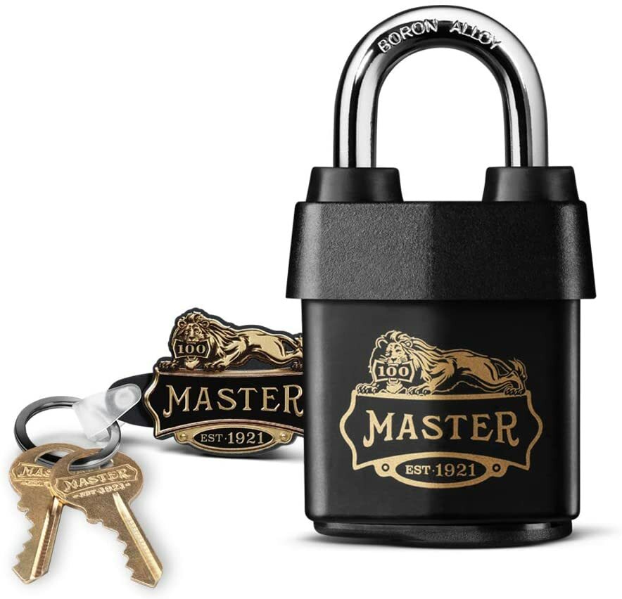 Master Lock 1921D Heavy Duty Outdoor Padlock with Key and Keychain
