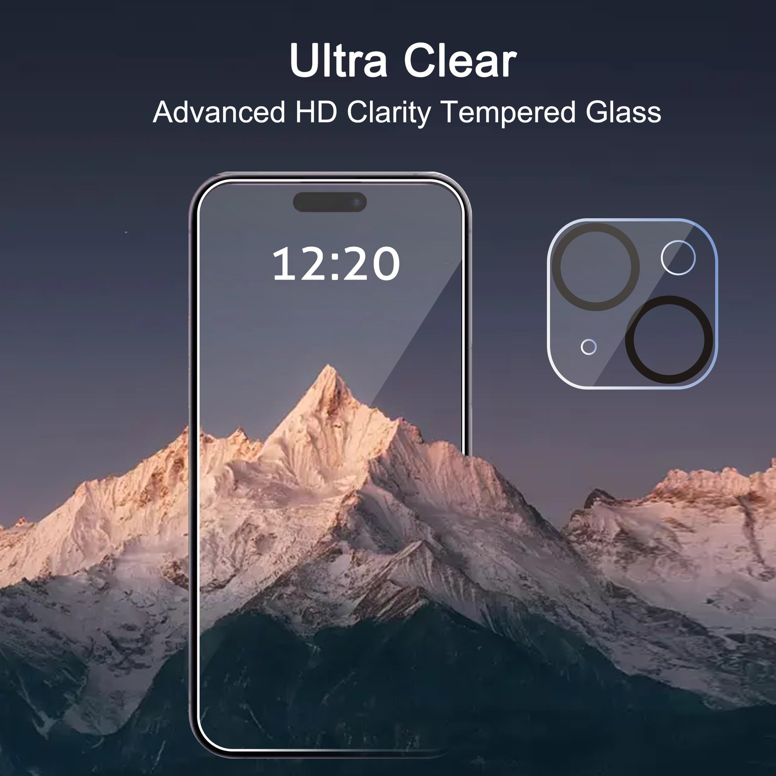 Ailun 3 Pack Screen Protector for iPhone 15 Plus [6.7 inch] + 3 Pack Camera Lens