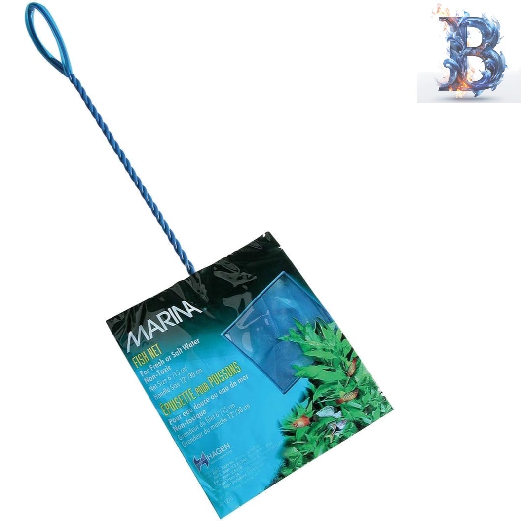 Durable 6-Inch Nylon Fish Net for Effortless Aquarium Maintenance – Navy Blue