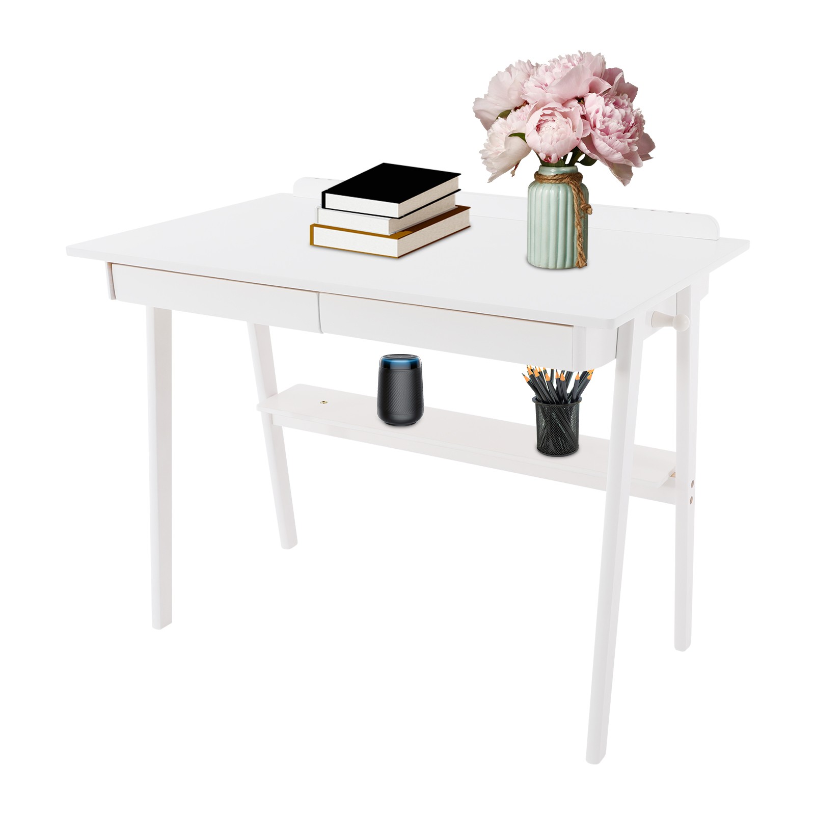 Writing Computer Desk  white Desk With Drawers Dresser Study Table Game Table