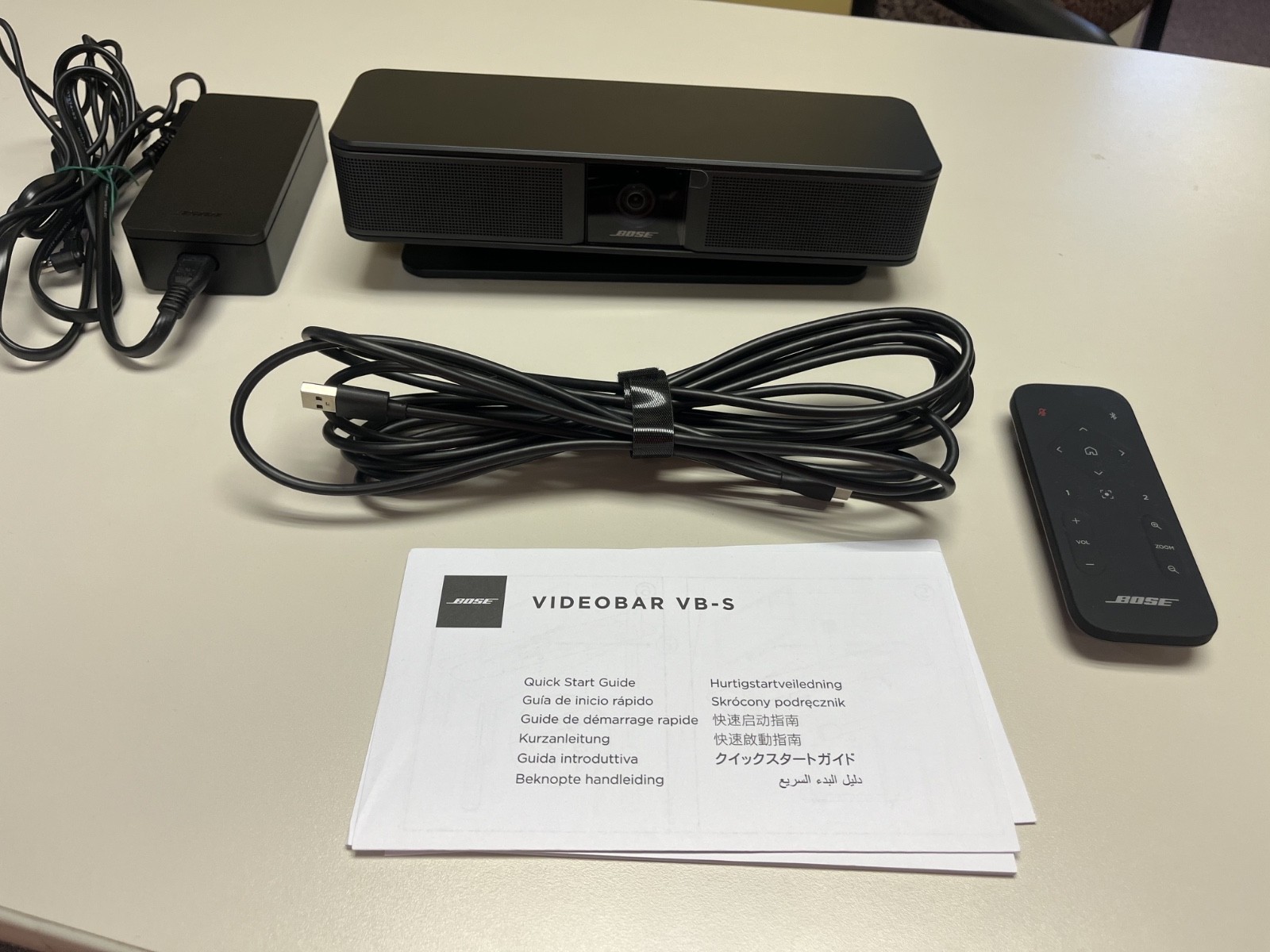 Bose VideoBar VB-S USB-C camera and sound bar with remote