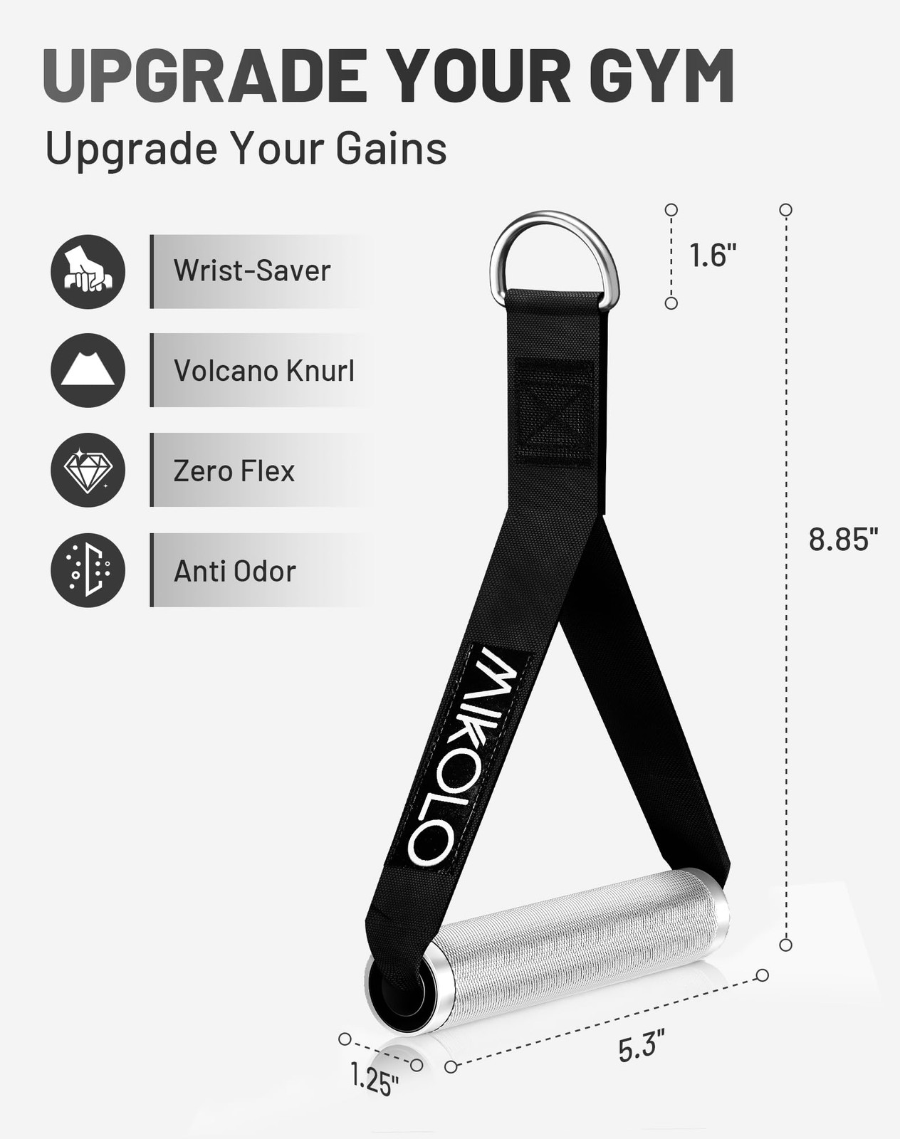 Aluminum Alloy Cable Machine Handles, Exercise Handles D Handle Cable Attachm...