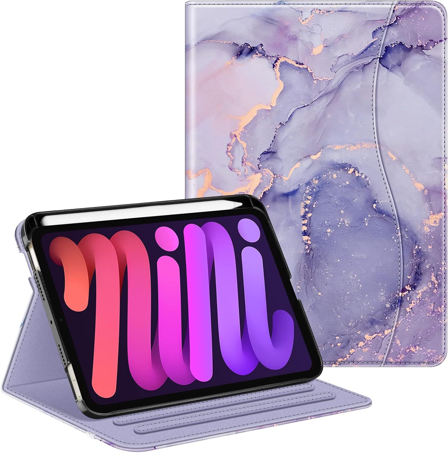 Case for iPad Mini 7 (A17 Pro) 2024 / iPad Mini 6 Multi-Angle Smart Stand Cover