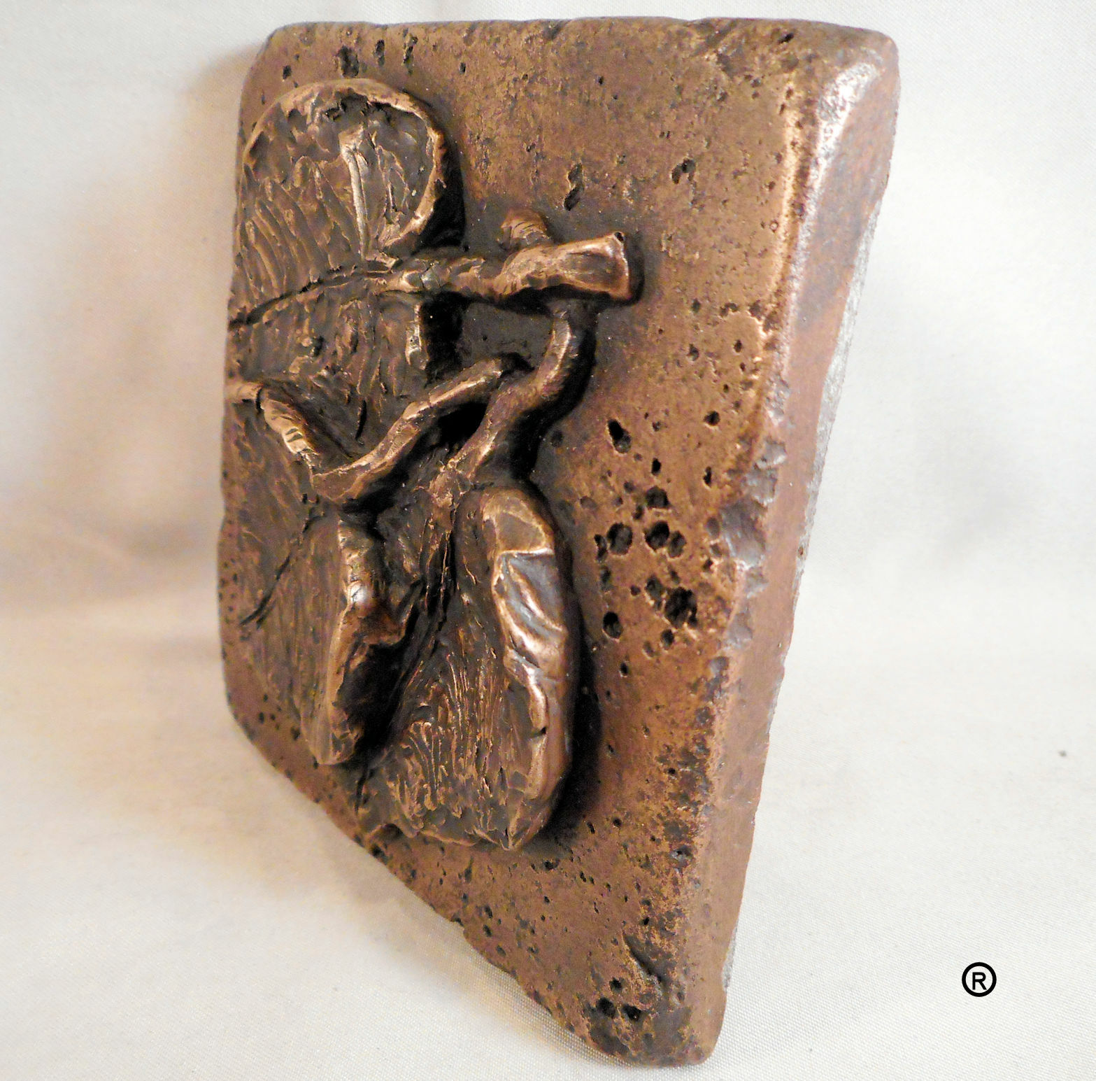 Bronze 4"x4" Leaf #3 Wall Tile