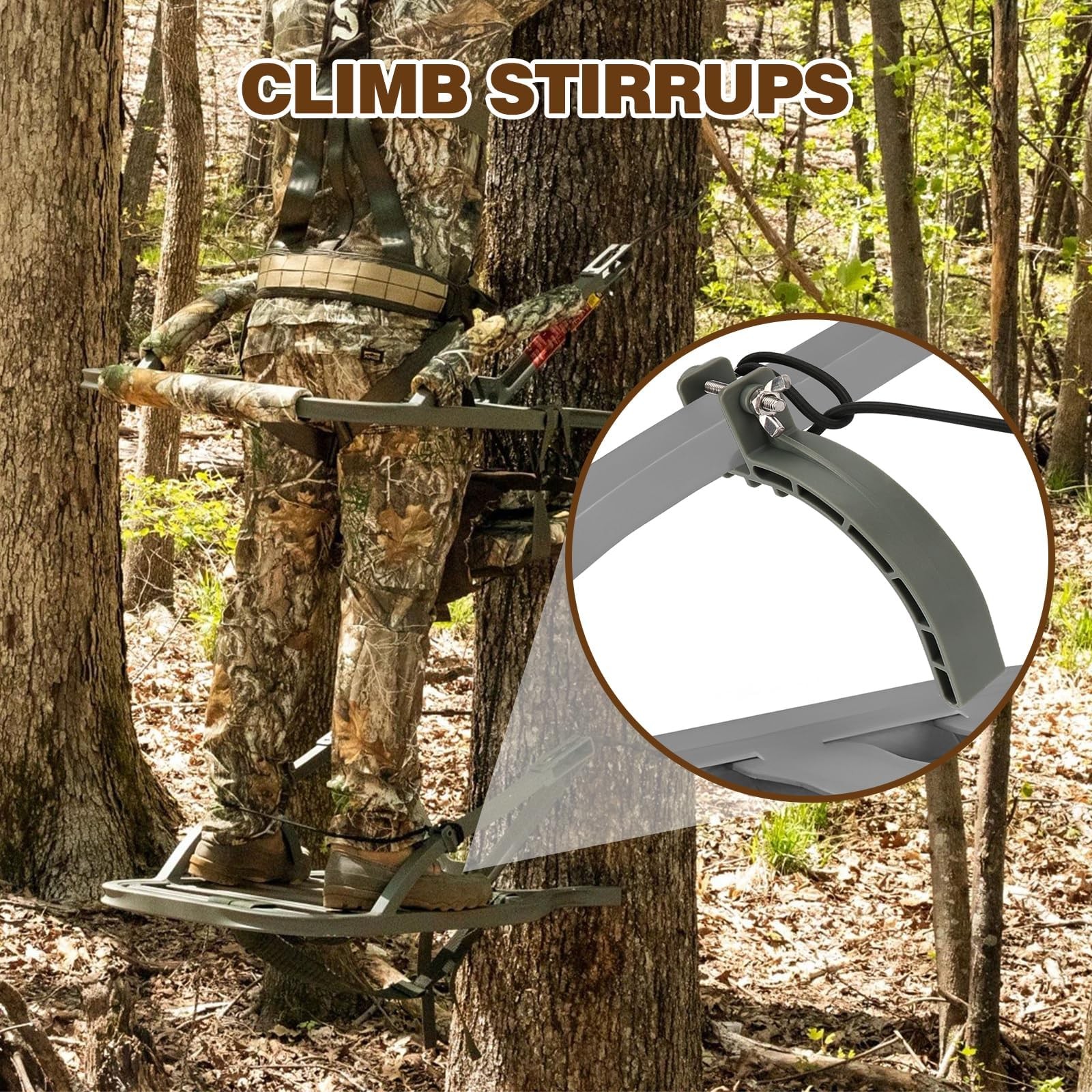 Climbing Stand Accessories,Tree Stand Accessories,Climb Stirrups with Elastic...