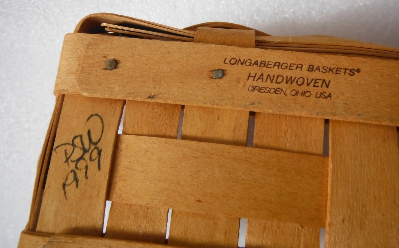 LONGABERGER small Basket leather handles 1999