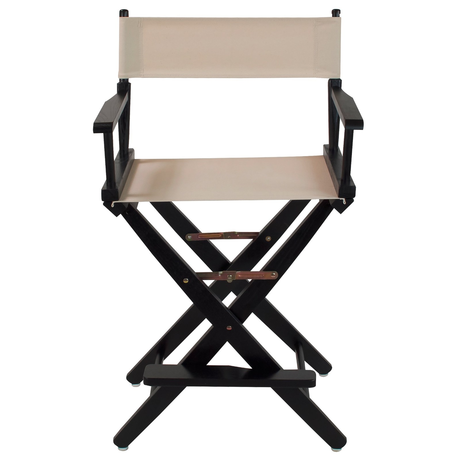24 Inch Counter Height Solid Hardwood Chair with Armrests Foldable Design