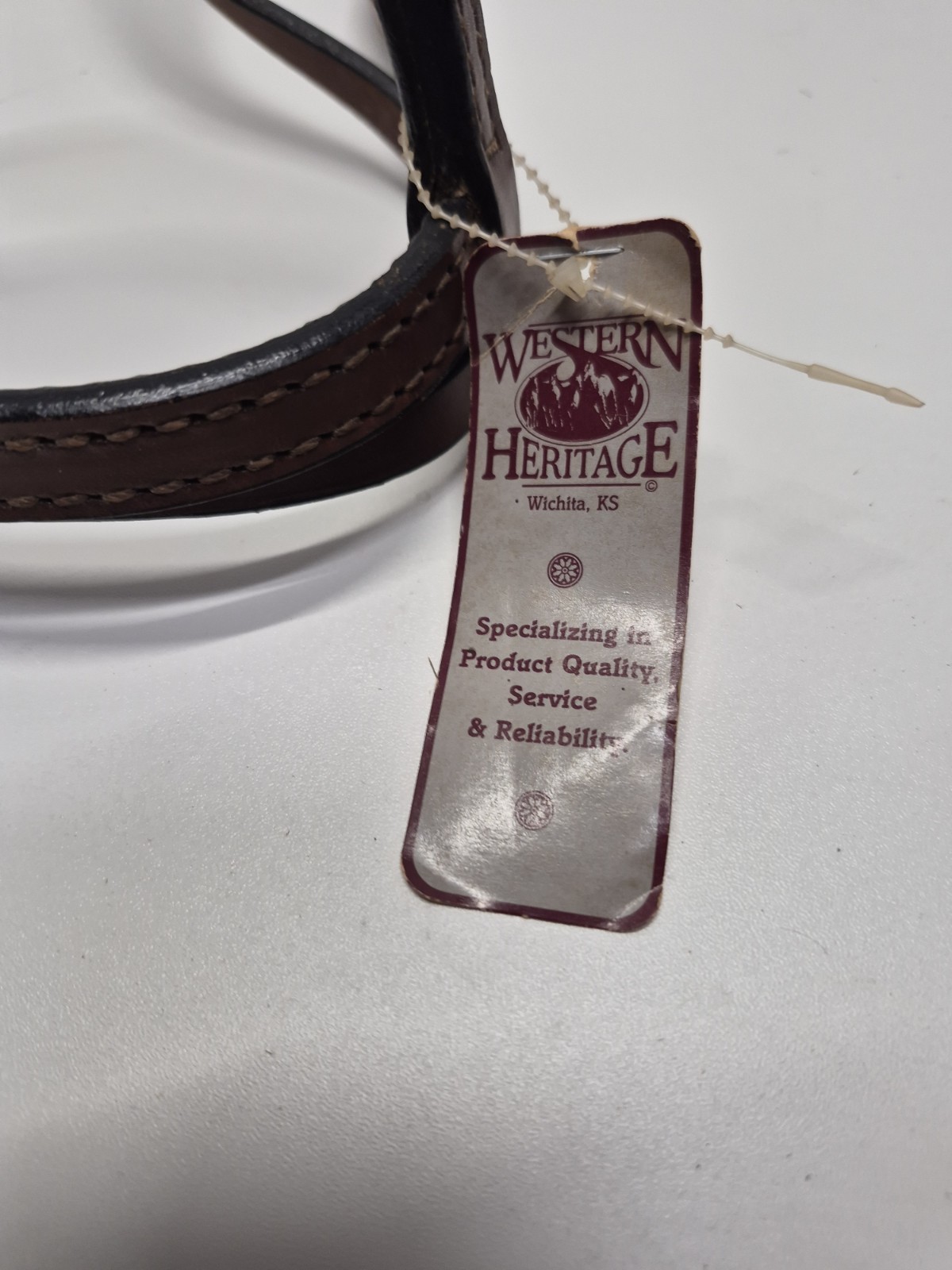 Western Heritage Brown Leather Browband Headstall 5/8" width With Tag!