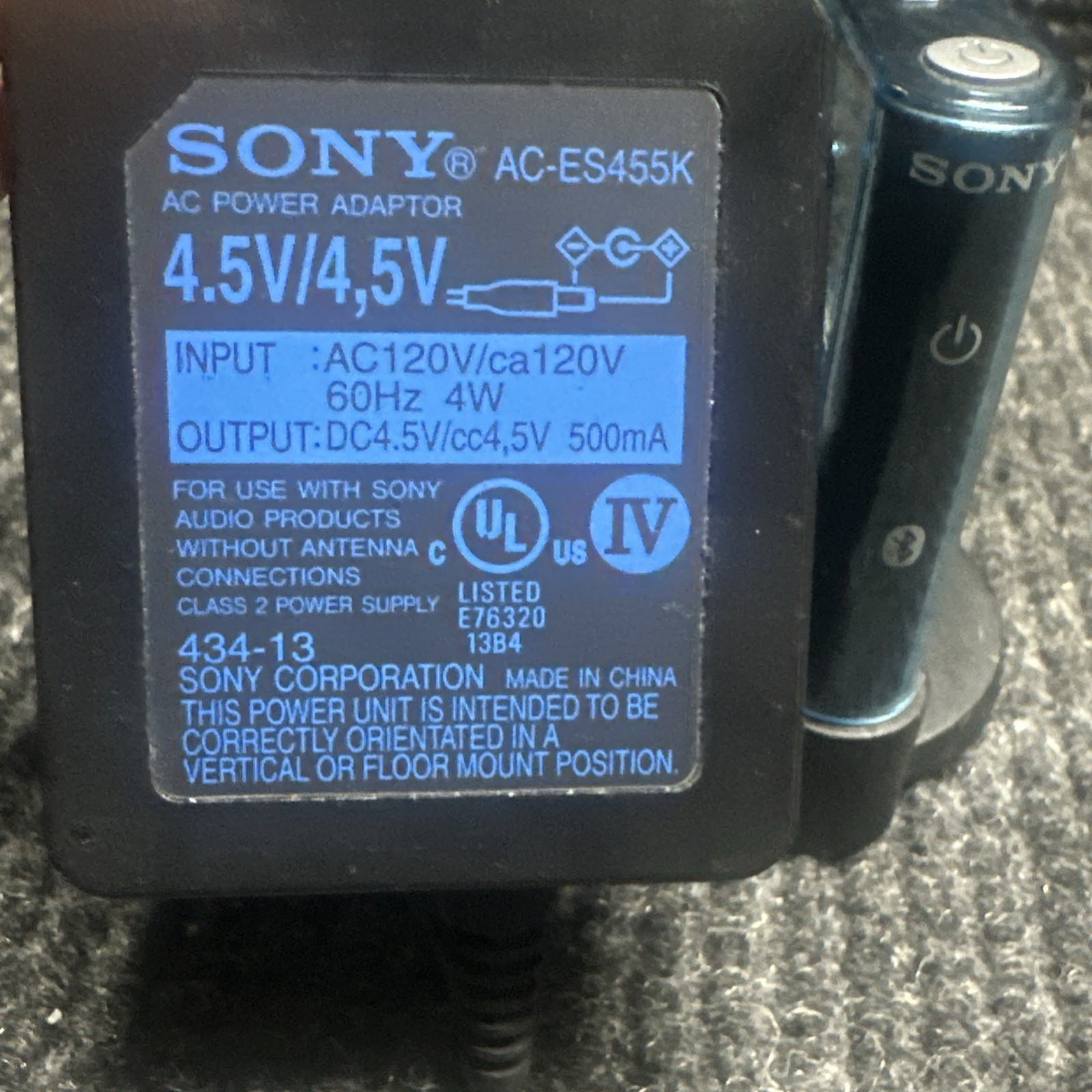 Sony HWS-BTA2W Bluetooth Wireless Audio Adapter Dock Tested OEM AC Adapter