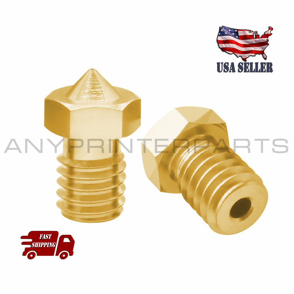 Set of 6 or 7 sizes V5 V6 M6 Thread Brass Extruder Nozzles 1.75/3.0mm 3D Printer