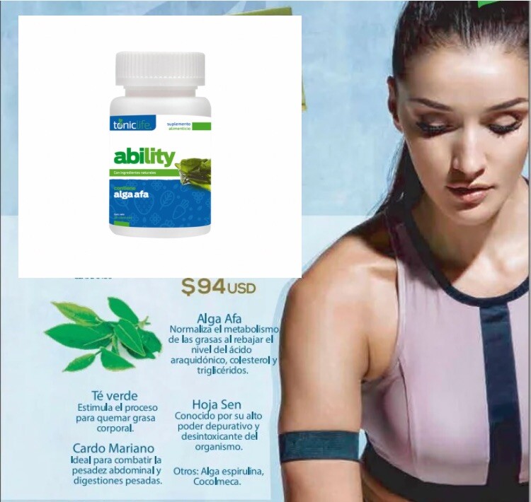 Ability Tónic Life Abase De Ingredientes Alga Afa Y Otras Algas Marinas