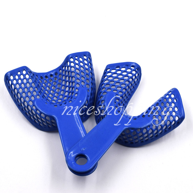 10 Pcs Dental Plastic-Steel Impression Trays Denture Instruments Materials