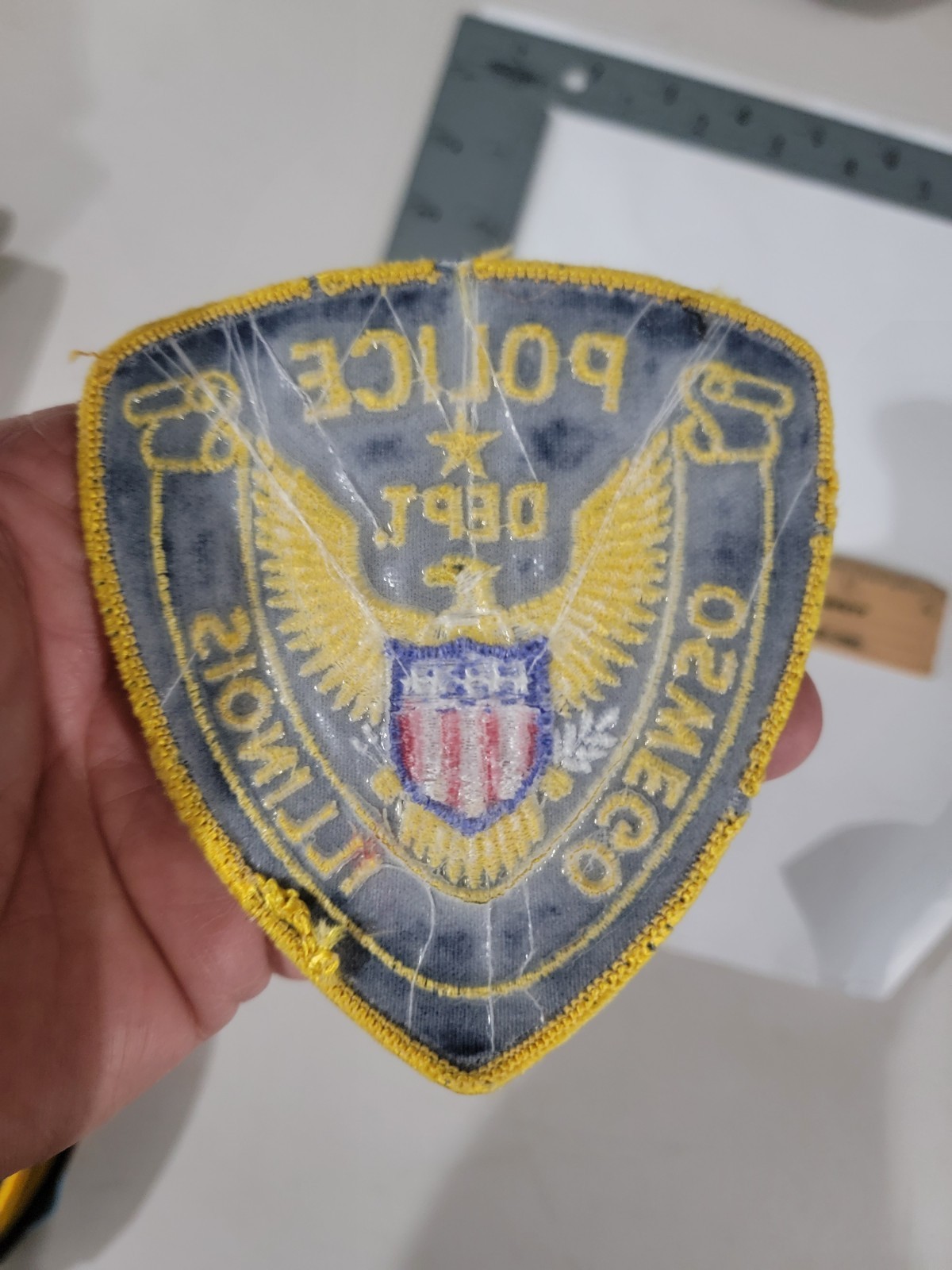 MK2 B4 Police patch Illinois Oswego Used Eagle