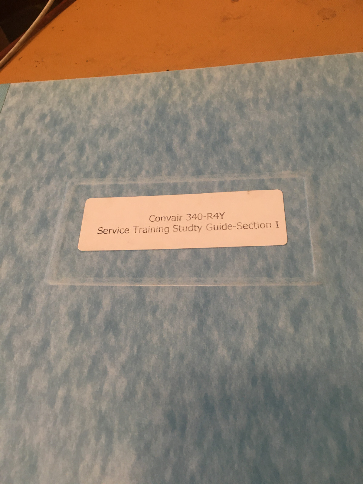 Convair 340-R4Y Service Training Study Guide Manual