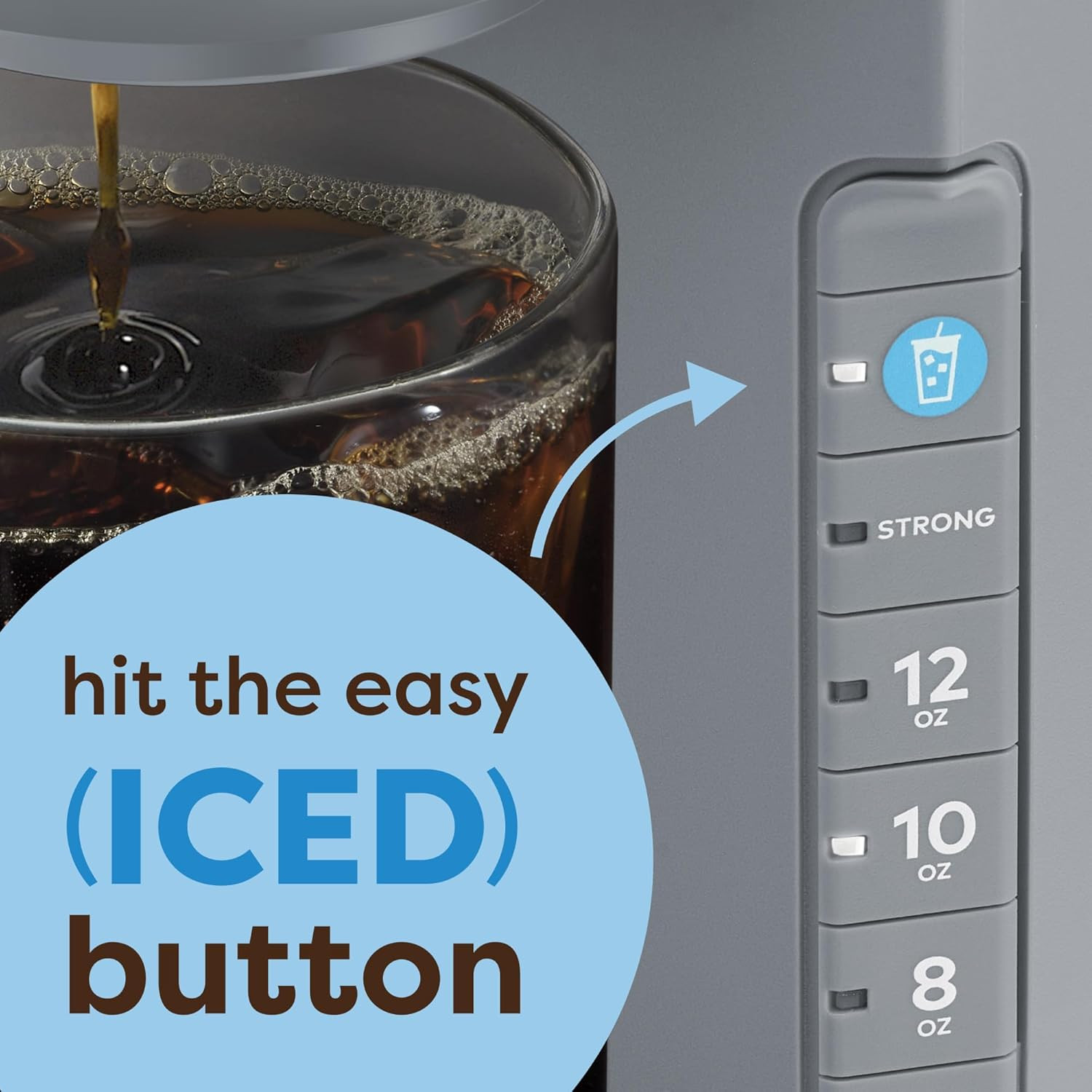 K-Iced Coffee Maker, Single Serve K-Cup Pod Iced Coffee Maker, with Hot and Cold