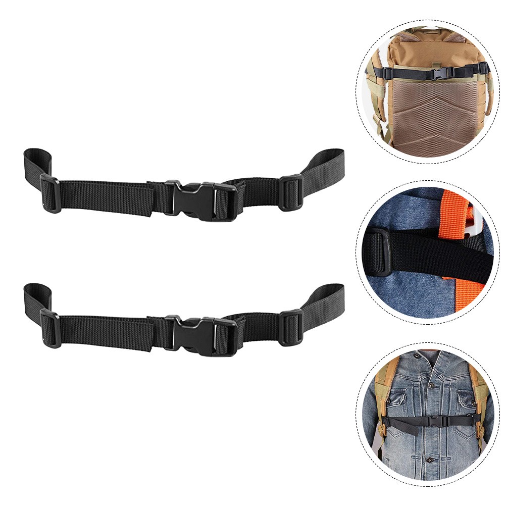 2Pcs Adjustable Backpack Sternum Strap Outdoor Camping Chest Belts Backpack