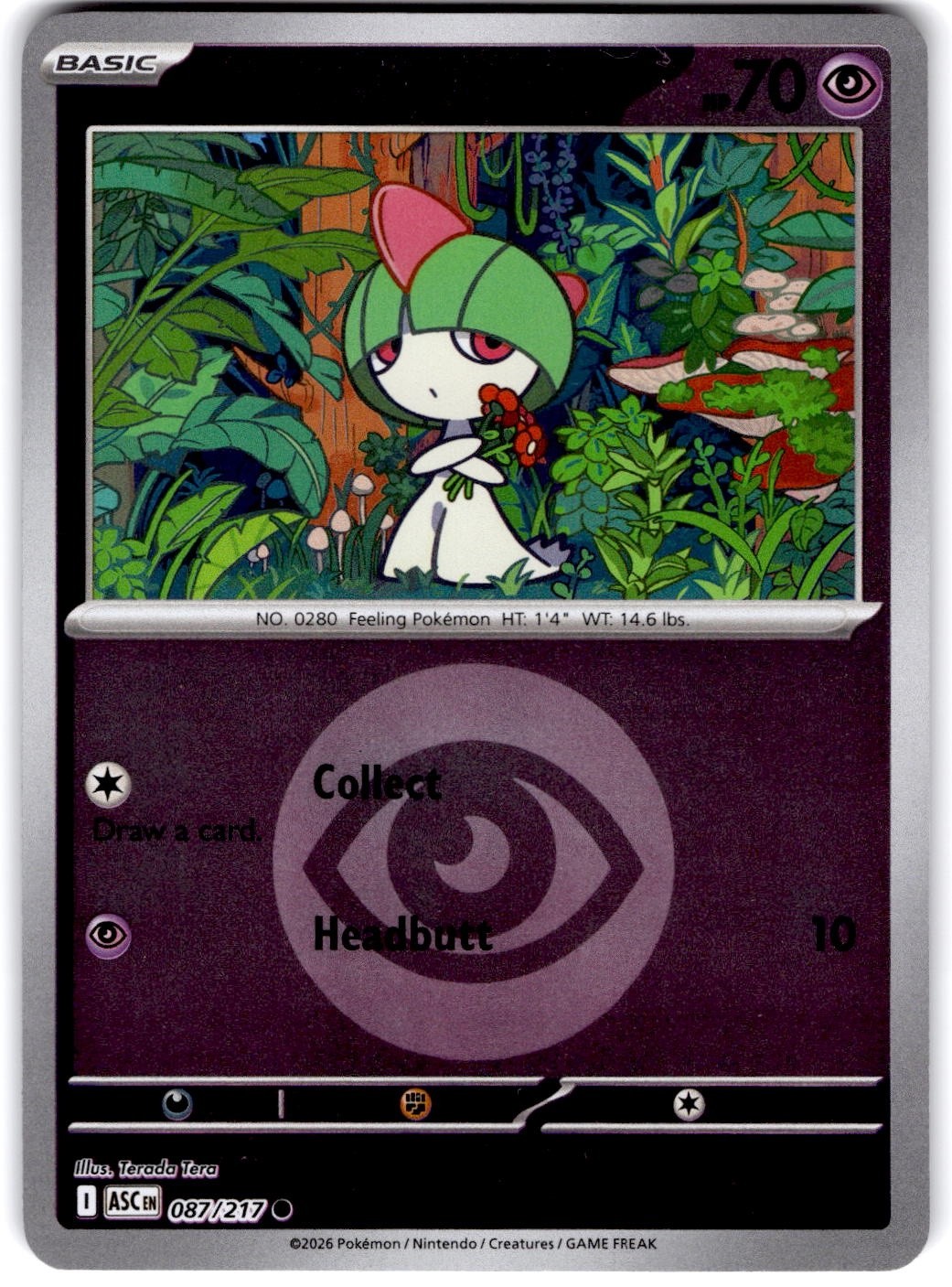 Pokemon Ralts Ascended Heroes 87/217 Energy Holo Near Mint English
