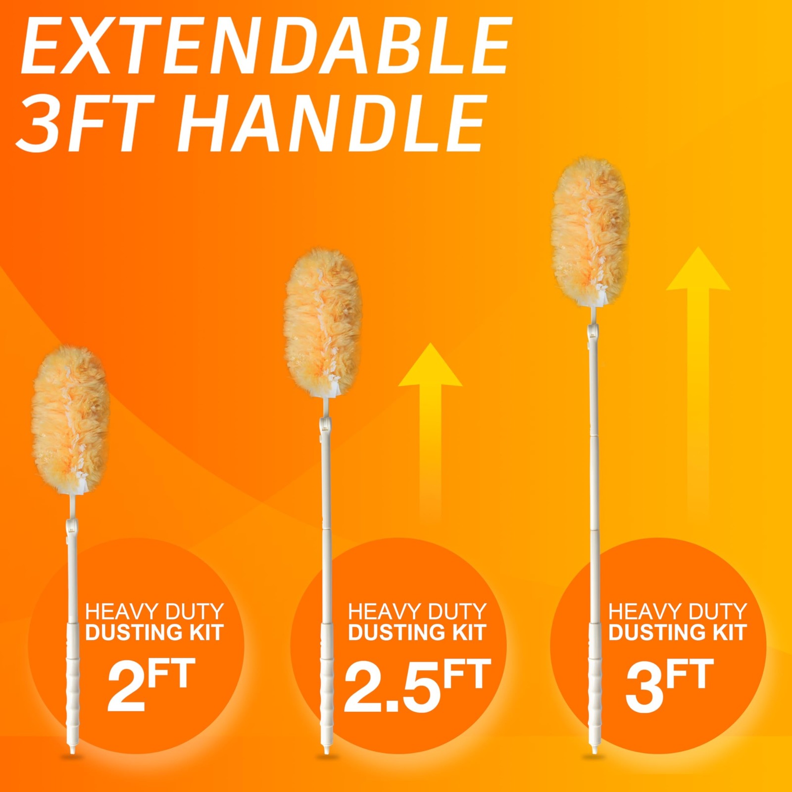 Duster Refills 50 Counts, 360° Heavy Duty Multi Surface Duster Refills for