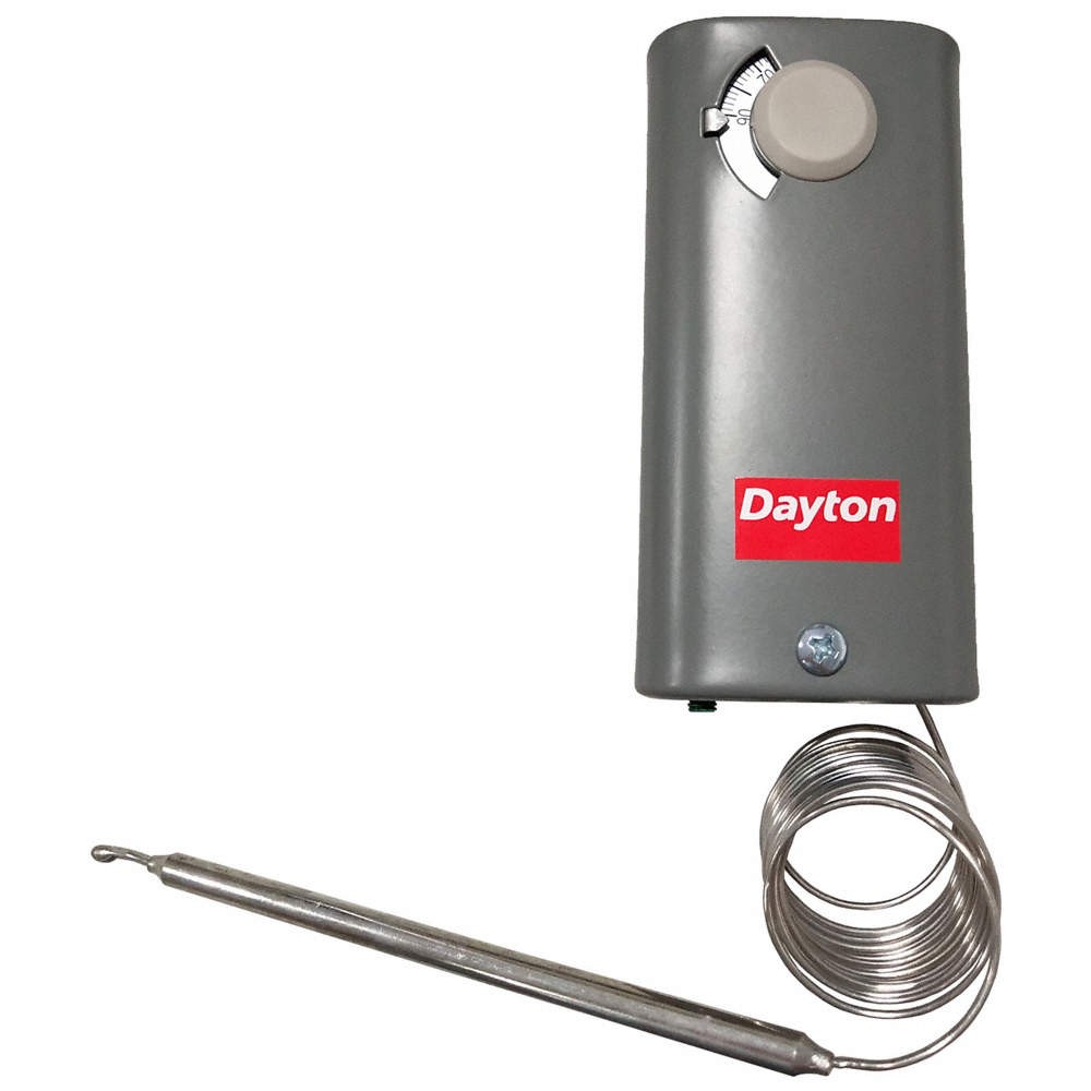 DAYTON 6EDY7 Remote-Bulb Control,H/C,5in Bulb Length 6EDY7
