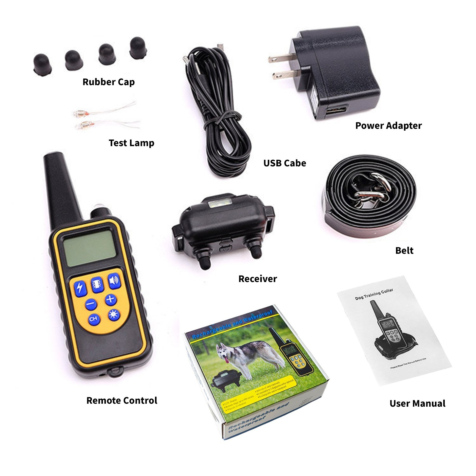 Dog Training Collar Remote 3000 FT Dog Shock Collars E-Collar Shock For 2 Dogs