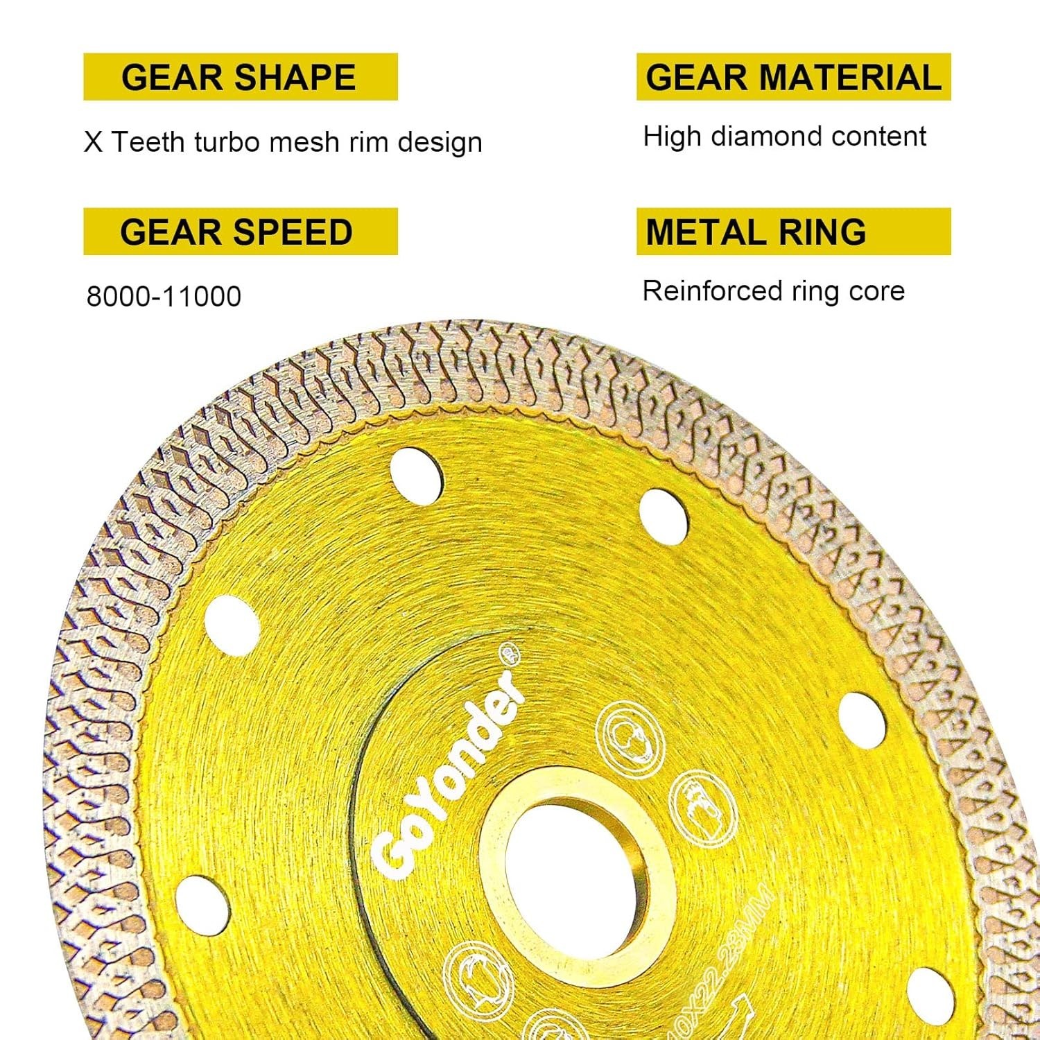 4 Inch Diamond Blade for Wet/Dry Cutting - Precision & Versatility