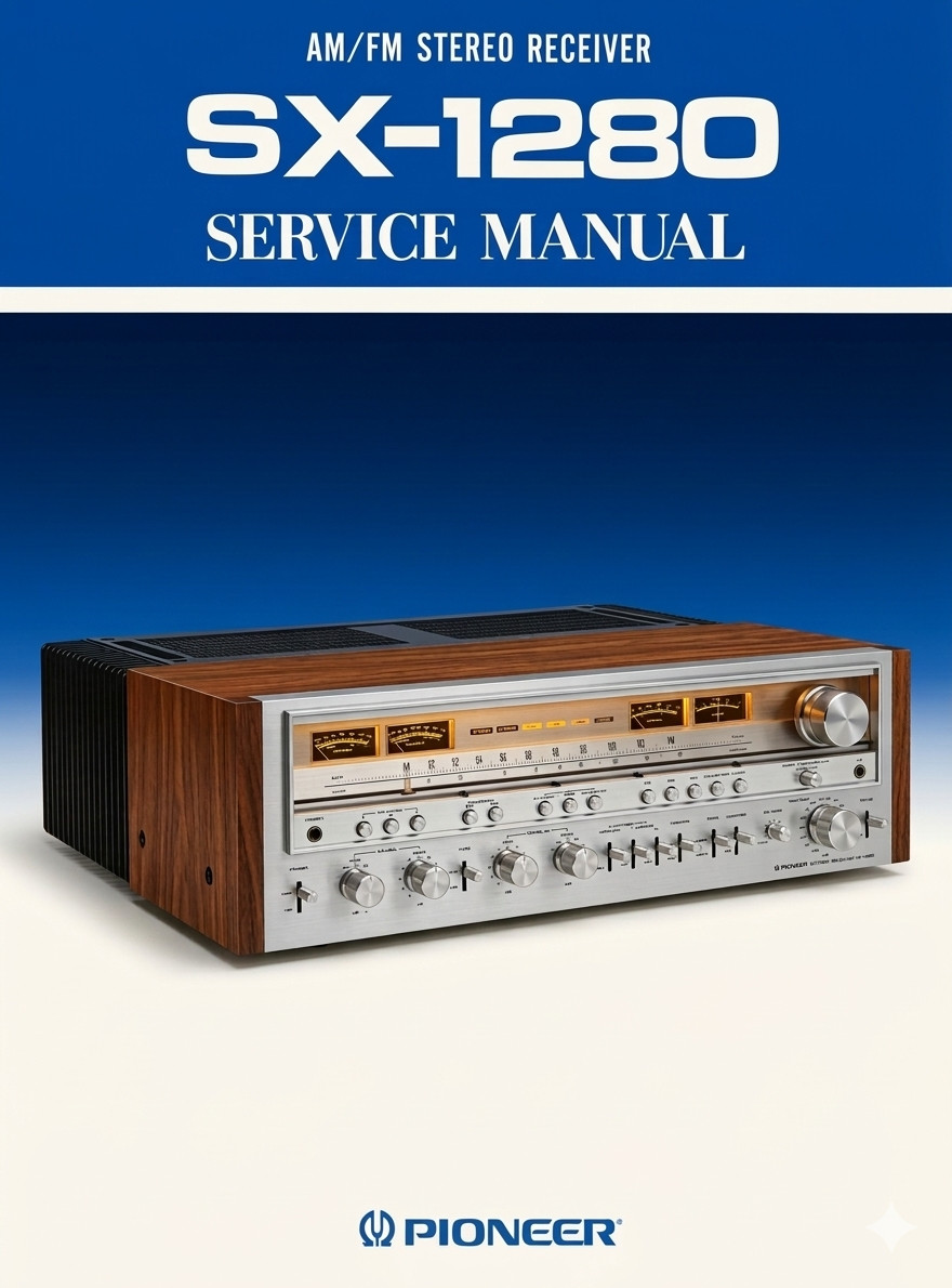 Pioneer SX-1280 Receiver Service Manual (In Color)  -Comb Binded