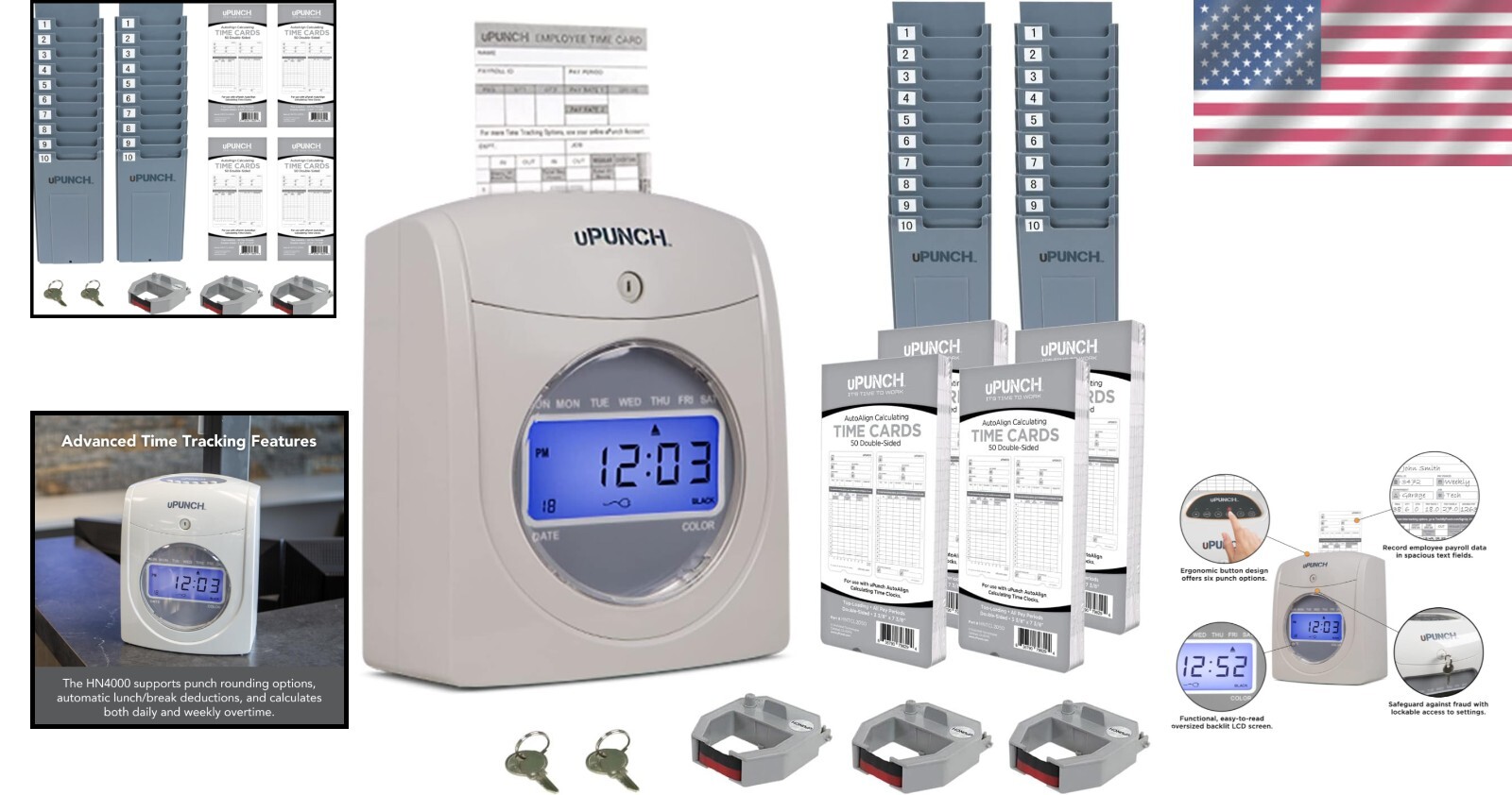 Advanced Time Clock Bundle for Small Business: Accurate Punch Tracking Solution