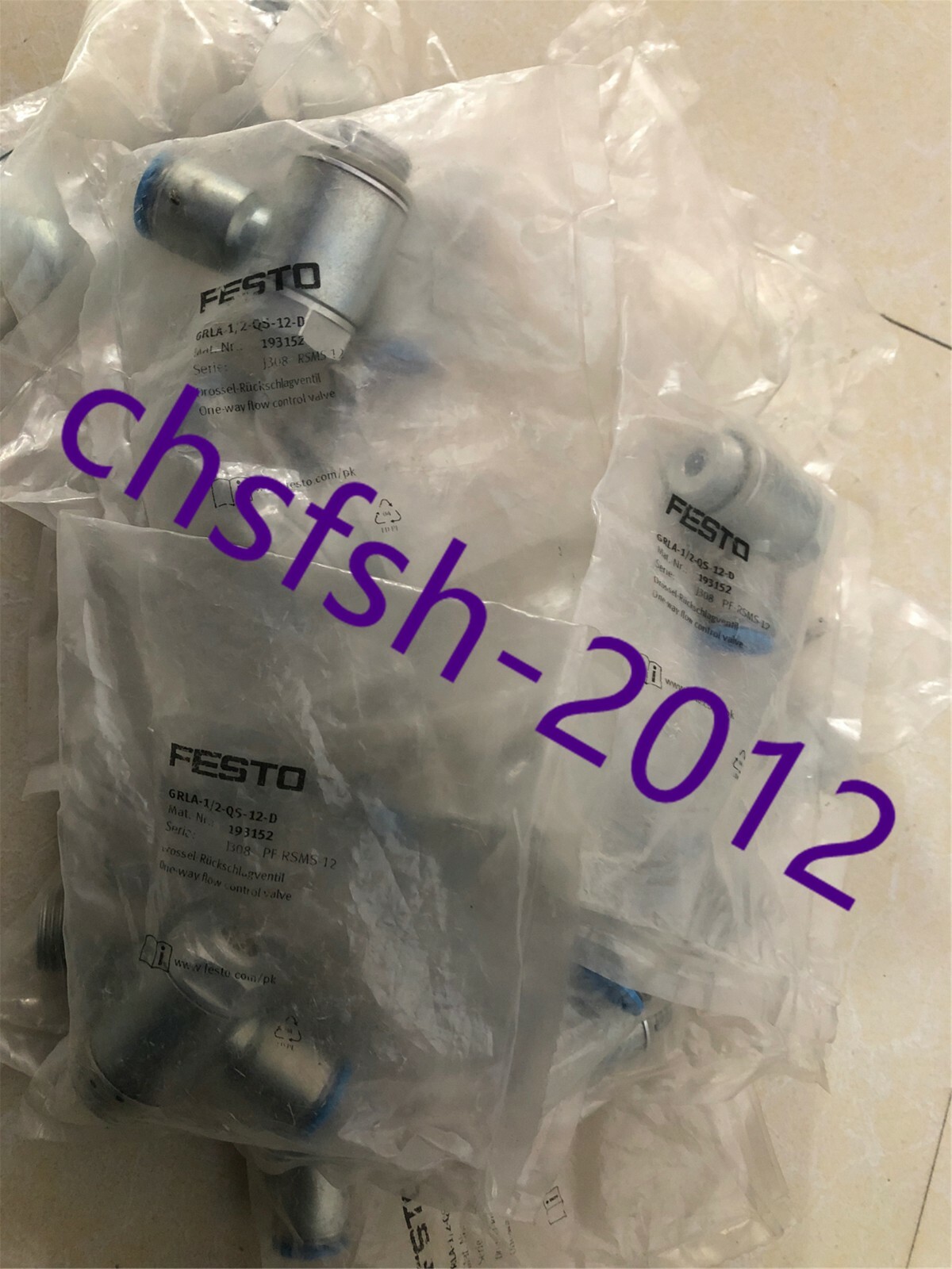 Festo- GRLA-1/2-QS-12-D 193152 1 pcs New one-way throttle valve