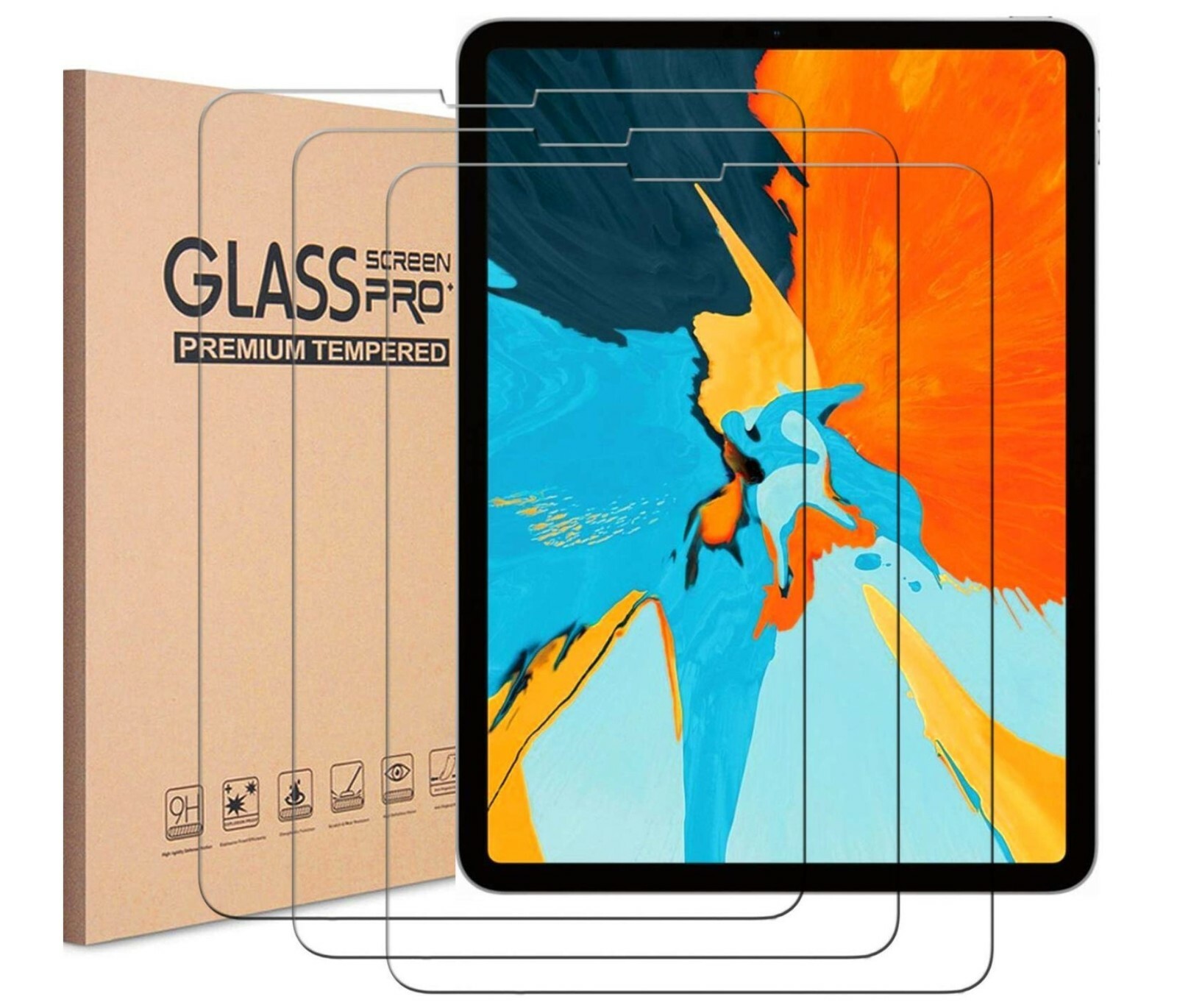 3-Pack Tempered Glass Screen Protector For Apple iPad Pro 11 inch 2022 Model M2