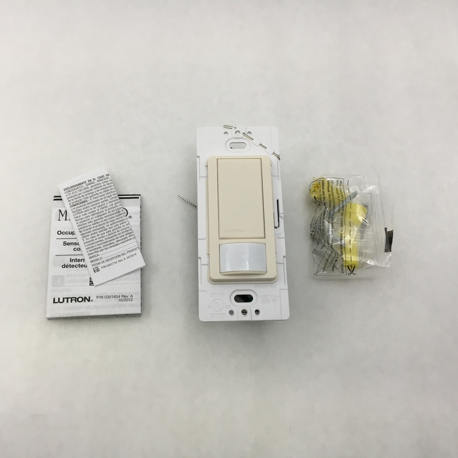 Lutron MS-OPS2-ES NIB Occupancy/Vacancy Sensor W/ Switch Eggshell C6